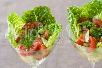 Tomaten, Gurken Salat - Vegetarian Salad