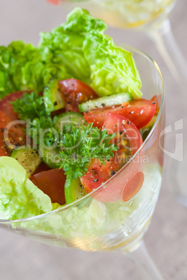 Tomaten, Gurken Salat - Vegetarian Salad