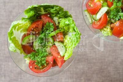 Tomaten, Gurken Salat - Vegetarian Salad