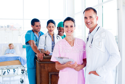 Portrait of a diverse medical team at work