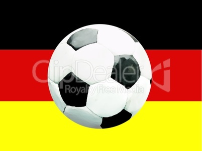 Fußball mit Deutschlandfahne