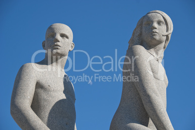 Sculpture Detail in a Park of Oslo, Norway