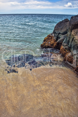 Coast in Saint Maarten Island, Dutch Antilles