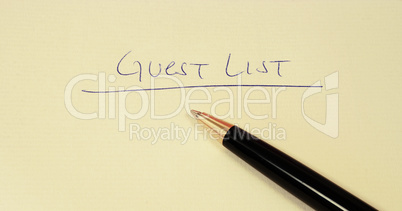 guest list