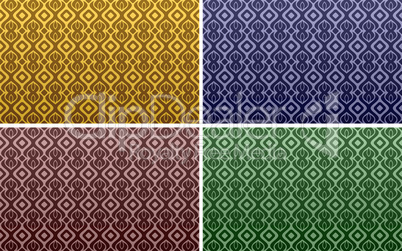 Four patterned backgrounds.