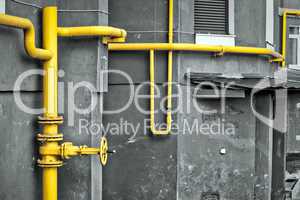Yellow gas pipe