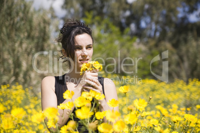 Frau im Frühling