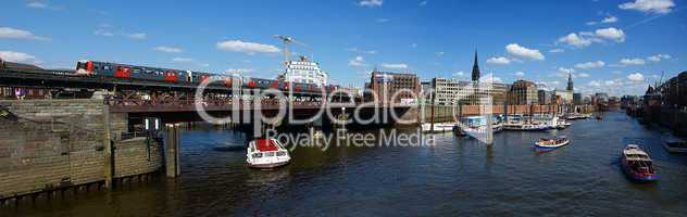 Schiffe an der Speicherstadt Baumwall