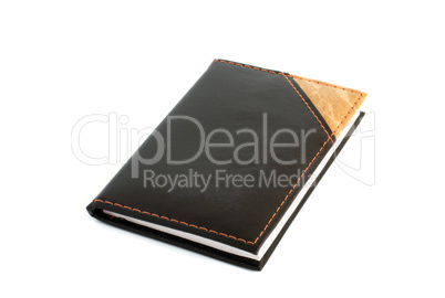 closed business leather book