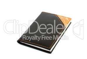 closed business leather book