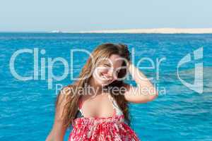 pretty young girl on the beach