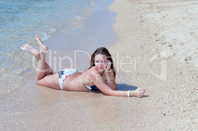 pretty young girl on the beach