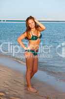 pretty young girl on the beach