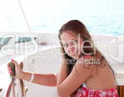 pretty young girl on the beach