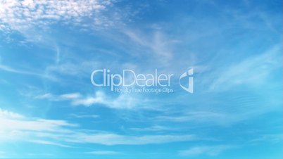 FullHD 3d dark blue sky animation with perfectly moving white clouds.