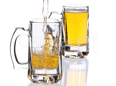 mugs with beer