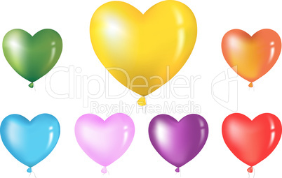 Colorful Heart Shape Balloons