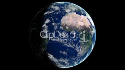 Loopable Planet Earth Rotating CG animation