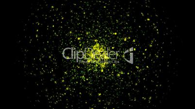 Splash of Blurred green and yellow sparkles