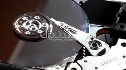 Hard disk start and stop rotation