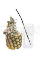 pineapple and  glass