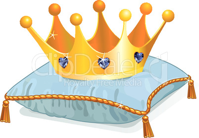 Queen’s crown on the pillow