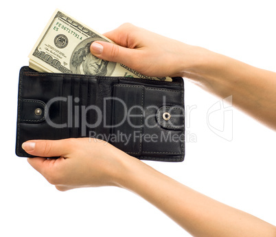 Hands with wallet