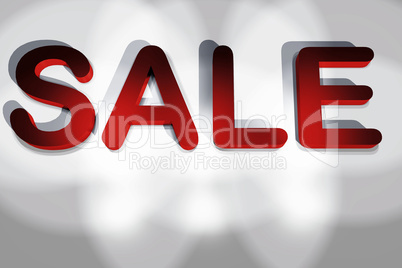 Sale in red Letters