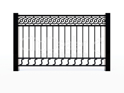 Black metal railing