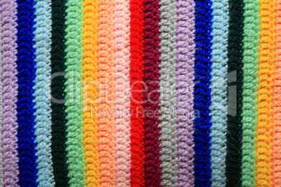 varicoloured knitted fabric