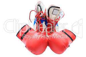 boxing boots and gloves