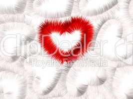 Red and white hearts