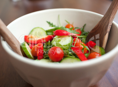 Close-up of a garden salad