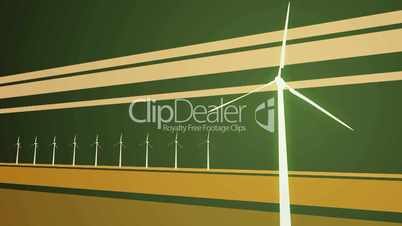 Wind Turbines on Abstract Background
