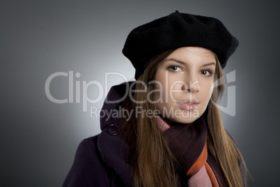 Beautiful woman with hat