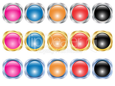 Set of buttons