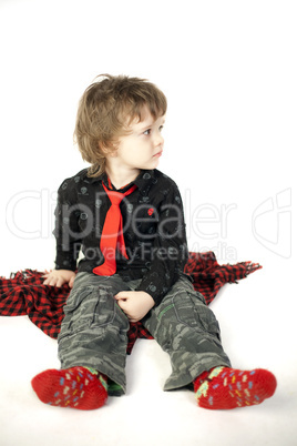 Little boy sitting