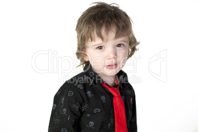 Little boy looking at camera