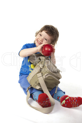 Little boy looking away