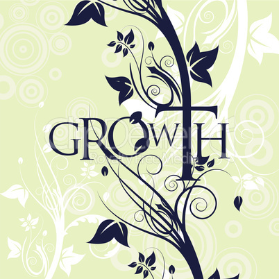 Growth Text Floral Background
