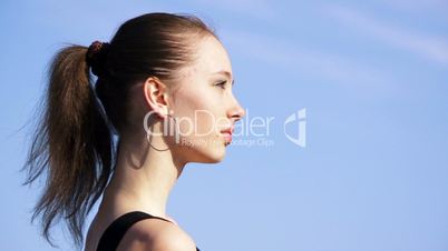 Girl on the background of nature