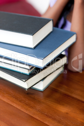 Close-up of a stack of books Close-up of a stack of books