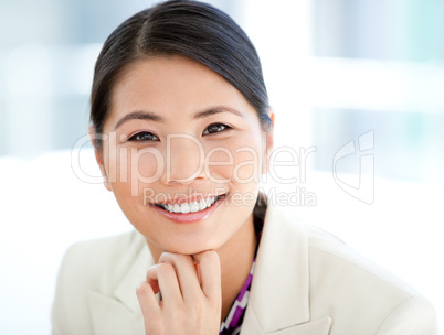 Portrait of a positive businesswoman