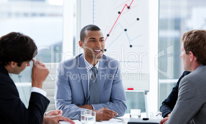 Successful businessmen having a brainstorming