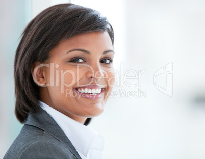 Portrait of a smiling business woman at work