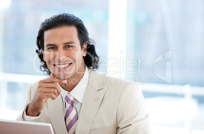 Portrait of a positive businessman