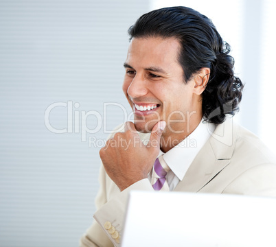 Portrait of a cheerful businessman