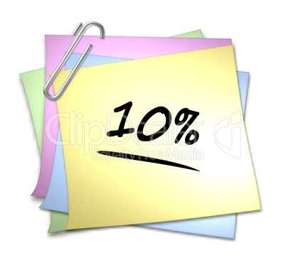 haftnotiz 10%