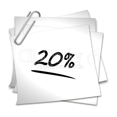 haftnotiz  20 %