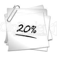 haftnotiz  20 %